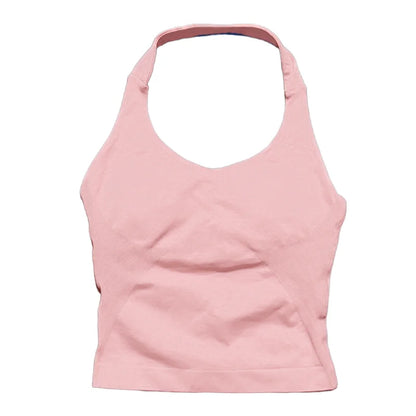 Elevate Your Workout with the Women's Longline Seamless Yoga Tank - Open Back Bra Sportswear for Gym and Running