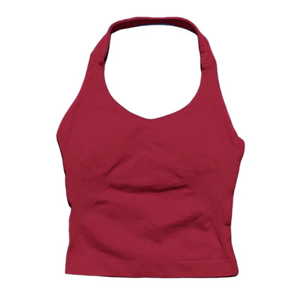 Elevate Your Workout with the Women's Longline Seamless Yoga Tank - Open Back Bra Sportswear for Gym and Running