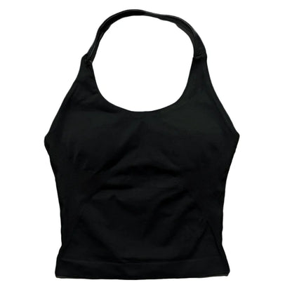 Elevate Your Workout with the Women's Longline Seamless Yoga Tank - Open Back Bra Sportswear for Gym and Running