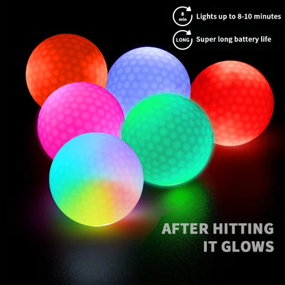 Night Glow Golf Balls – Set of 6 